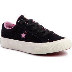 Tenisówki CONVERSE - One Star Ox 362940C Black/Prism Pink/Egret. Czarne trampki dziewczęce Converse, bez wzorów, ze skóry, na sznurówki. Za 239,00 zł.