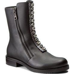 Buty zimowe damskie: Botki LORIBLU – 8I K2T244 KK Vitello Nero/Camoscio Nero