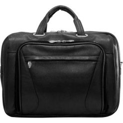 Skórzana torba na laptopa 15,4" Mcklein Irving Park 15575 czarna - Czarny. Czarne torby męskie skórzane Mcklein, w paski, eleganckie. Za 959,42 zł.