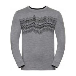 Odlo Koszulka męska Shirt l/s crew neck NATURAL 100% MERINO szara r. XL (110612). Szare koszulki sportowe męskie marki Odlo, l. Za 236,52 zł.