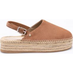 Tommy Hilfiger - Espadryle. Brązowe espadryle damskie marki TOMMY HILFIGER, z gumy, na szpilce. W wyprzedaży za 229,90 zł.