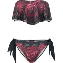 Spiral Blood Rose Bikini czarny. Czarne bikini marki Spiral, z nadrukiem. Za 144,90 zł.