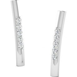 Złote kolczyki-wkrętki z diamentami. Szare kolczyki damskie marki Diamant Vendôme, z diamentem, złote. W wyprzedaży za 429,95 zł.