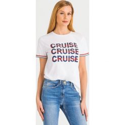 T-SHIRT Elisabetta Franchi. T-shirty damskie Elisabetta Franchi, bez wzorów, z materiału, bez kołnierzyka. W wyprzedaży za 479,20 zł.