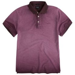 Koszulka polo w kolorze śliwkowym. Szare koszulki męskie Pepe Jeans, m, bez wzorów, bez rękawów. W wyprzedaży za 149,95 zł.