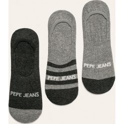 Pepe Jeans - Stopki Seby (3-pack). Szare skarpetki męskie Pepe Jeans, z nadrukiem, z elastanu. W wyprzedaży za 49,90 zł.