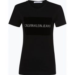 Calvin Klein Jeans - T-shirt damski, czarny. Czarne t-shirty damskie Calvin Klein Jeans, m, z nadrukiem, z jeansu. Za 219,95 zł.