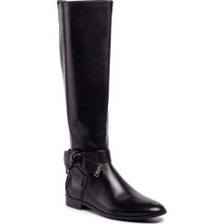 Kozaki TED BAKER - Sintial 159884 Black. Czarne kozaki damskie Ted Baker, ze skóry, przed kolano, na wysokim obcasie, bez zapięcia. W wyprzedaży za 1139,00 zł.