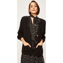 Answear - Kardigan. Czarne swetry damskie ANSWEAR, s, bez wzorów, z dzianiny. W wyprzedaży za 49,90 zł.