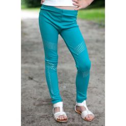 Legginsy z dżetami zielone DZ6016. Zielone bez kategorii marki Fasardi. Za 29,00 zł.