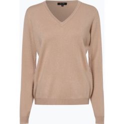 SvB Exquisit - Sweter damski z czystego kaszmiru, beżowy. Brązowe swetry klasyczne damskie SvB Exquisit, z dzianiny. Za 499,95 zł.