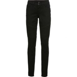 Spodnie biker SKINNY bonprix czarny. Czarne spodnie damskie bonprix, bez wzorów. Za 109,99 zł.