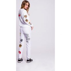 Naoko - Bluza Wild Wish. Szare bluzy z nadrukiem damskie marki NAOKO, l, z bawełny, bez kaptura. Za 199,90 zł.