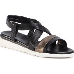 Sandały SALAMANDER - Santani/G 32-73202-01 Black/Anthracite. Czarne klapki damskie Salamander, bez wzorów, ze skóry, bez obcasa. W wyprzedaży za 239,00 zł.