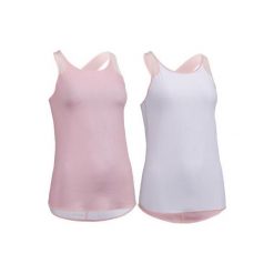 Top kardio fitness FTA 520 damski. Różowe topy sportowe damskie marki DOMYOS, l, z elastanu, na fitness i siłownię. Za 44,99 zł.