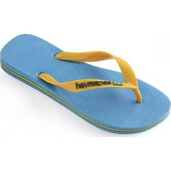 Havaianas - Japonki. Niebieskie klapki damskie Havaianas, bez wzorów, z gumy, bez obcasa, na obcasie. W wyprzedaży za 49,90 zł.