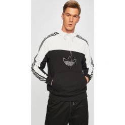 Adidas Originals - Bluza. Czarne bluzy męskie adidas Originals, xl, z aplikacjami, z elastanu, z kapturem, z krótkim rękawem, krótkie, z kapturem. Za 299,90 zł.