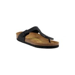 Japonki Birkenstock GIZEH SCHWARZ. Brązowe klapki damskie Birkenstock, bez wzorów, bez obcasa. Za 328,07 zł.