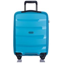 Walizka "Acapulco" w kolorze niebieskim - 35 l. Niebieskie walizki Puccini, bez wzorów, z materiału. W wyprzedaży za 189,95 zł.