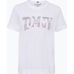 Tommy Hilfiger - T-shirt damski, biały. Białe t-shirty damskie TOMMY HILFIGER, s, bez wzorów, glamour, bez kołnierzyka. Za 199,95 zł.