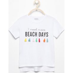 T-shirty damskie: T-shirt z kolorowymi chwostami – Biały