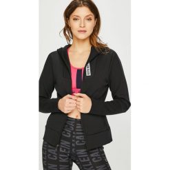 Calvin Klein Performance - Bluza. Czarne bluzy rozpinane damskie Calvin Klein Performance, l, z bawełny, z kapturem. Za 499,90 zł.