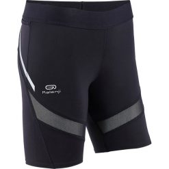 Legginsy do biegania krótkie KIPRUN SUPPORT damskie. Czarne legginsy sportowe damskie KIPRUN, xl, bez wzorów, z elastanu, do biegania. Za 69,99 zł.