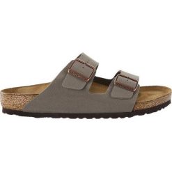Birkenstock 151211 Stone, klapki. Klapki damskie Birkenstock, bez wzorów, ze skóry, na wysokim obcasie. Za 279,00 zł.