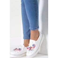 Trampki damskie slip on: Białe Slip On Arabesque