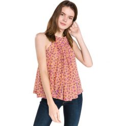 Vero Moda Karina Top Pomarańczowy. Pomarańczowe podkoszulki damskie Vero Moda, s, w kwiaty, z poliesteru, bez rękawów. Za 133,95 zł.