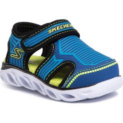 Sandały SKECHERS - Zotex 90524N/BLLM Blue/Lime. Niebieskie sandały chłopięce Skechers, ze skóry ekologicznej, bez zapięcia. Za 159,00 zł.