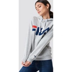FILA Bluza z kapturem Classic Logo - Grey. Szare bluzy damskie Fila, s, z nadrukiem, z długim rękawem, długie, z kapturem. Za 242,95 zł.