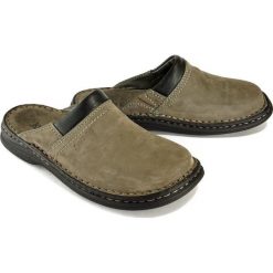 JOSEF SEIBEL 10663 MAX 751 781 asphalt-kombi, klapki męskie. Kapcie męskie Josef Seibel, ze skóry. Za 229,90 zł.