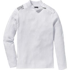 Swetry klasyczne męskie: Sweter „Slim fit” bonprix biały