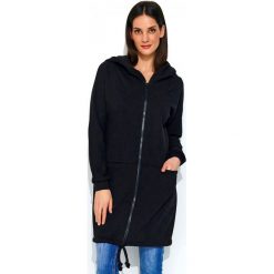 Numinou bluza damska NU_nu166 uniwersalny, czarny. Czarne bluzy damskie Numinou, uniwersalny, bez wzorów, z długim rękawem, długie, z kapturem. Za 339,00 zł.
