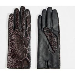 Skórzane rękawiczki animal print - Wielobarwny. Rękawiczki damskie Mohito. W wyprzedaży za 29,99 zł.