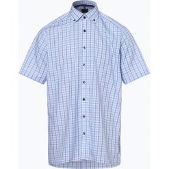 OLYMP Luxor modern Fit - Koszula męska, niebieski. Niebieskie koszule męskie OLYMP Luxor modern Fit, m, w kratkę, z bawełny, bez kołnierzyka, bez rękawów. Za 249,95 zł.
