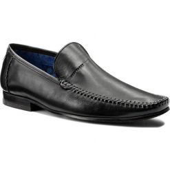 Mokasyny TED BAKER - Bly 9 9-17028 Black. Czarne mokasyny męskie Ted Baker, z materiału. W wyprzedaży za 399,00 zł.