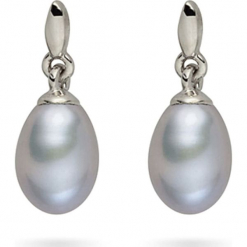 Kolczyki-wkrętki z perłami. Szare kolczyki damskie Pearls Special, z perłą, srebrne. W wyprzedaży za 68,95 zł.