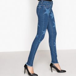 Jeansy slim. Niebieskie jeansy damskie skinny marki La Redoute Collections, z standardowym stanem. Za 201,56 zł.