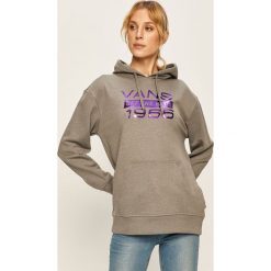 Vans - Bluza. Szare bluzy damskie Vans, xs, z nadrukiem, z bawełny, bez rękawów, z kapturem. W wyprzedaży za 239,90 zł.