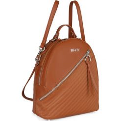 Plecak w kolorze jasnobrązowym - 30 x 26 x 13 cm. Pomarańczowe plecaki damskie Beverly Hills Polo Club, w paski, ze skóry. W wyprzedaży za 169,95 zł.