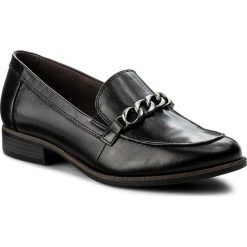 Półbuty TAMARIS - 1-24301-20 Black 001. Szare półbuty damskie skórzane marki Tamaris, na sznurówki. W wyprzedaży za 199,00 zł.