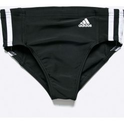 Adidas Performance - Kąpielówki dziecięce. Białe kąpielówki chłopięce marki adidas Performance, z dzianiny. W wyprzedaży za 69,90 zł.