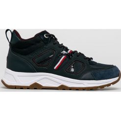 Tommy Hilfiger - Buty. Niebieskie buty sportowe męskie TOMMY HILFIGER, ze skóry, na sznurówki. Za 559,90 zł.