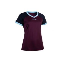 Koszulka do rugby R500 damska. Różowe koszulki damskie OFFLOAD, s, bez wzorów, z elastanu, bez kołnierzyka. Za 44,99 zł.