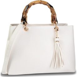 Torebka JENNY FAIRY - RD0179 White. Białe torebki klasyczne damskie Jenny Fairy, bez wzorów, ze skóry ekologicznej, eleganckie, bez dodatków. Za 119,99 zł.
