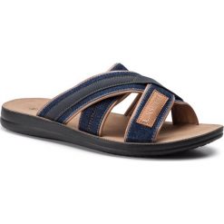 Klapki LANETTI - MS17019-2 Cobalt Blue. Niebieskie klapki męskie Lanetti, z materiału. Za 69,99 zł.
