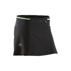 Spódnico - spodenki do biegania TRAIL damskie. Czarne spodenki sportowe damskie marki KALENJI, xl, z elastanu, do biegania. W wyprzedaży za 59,99 zł.