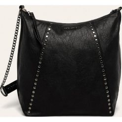 Pepe Jeans - Torebka Ada. Czarne torby damskie na zakupy Pepe Jeans, w paski, z jeansu, na ramię, bez dodatków. Za 339,90 zł.